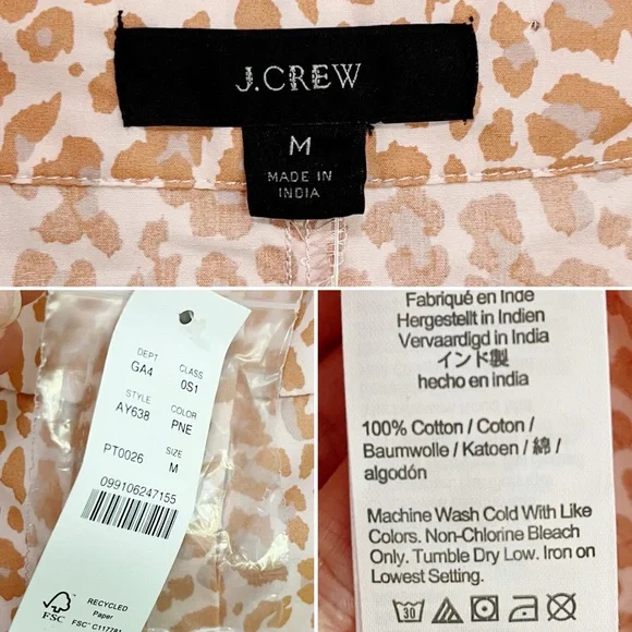 J. Crew Pink Animal Print Midi Dress - Picture 9 of 10